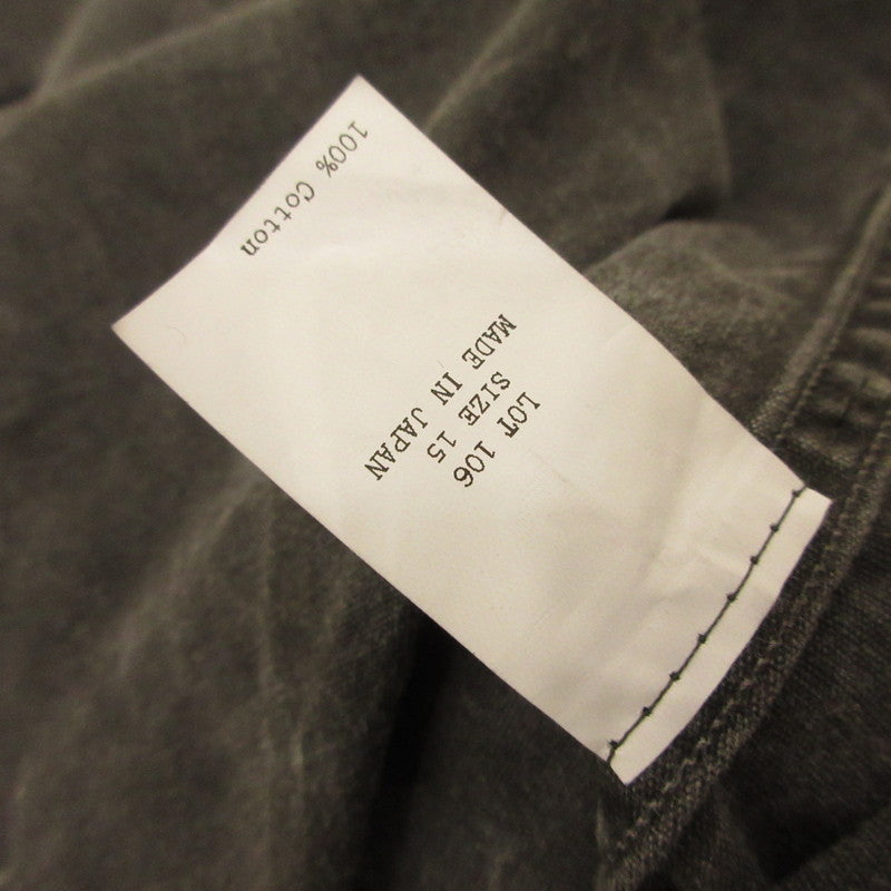 【中古】 Narrow Collar Shirt 長袖シャツ LOT.106 チャコールグレー
