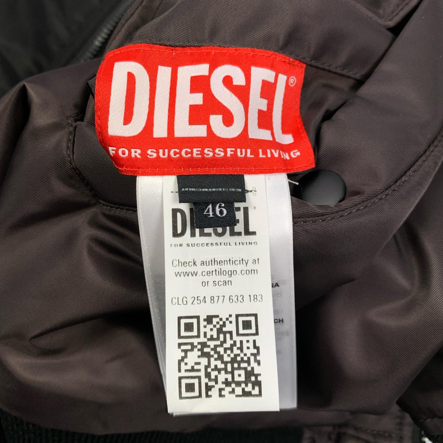【中古】DIESEL | ディーゼル J-HELD ミリタリーコート A144080HCAS ブラック サイズ:46
