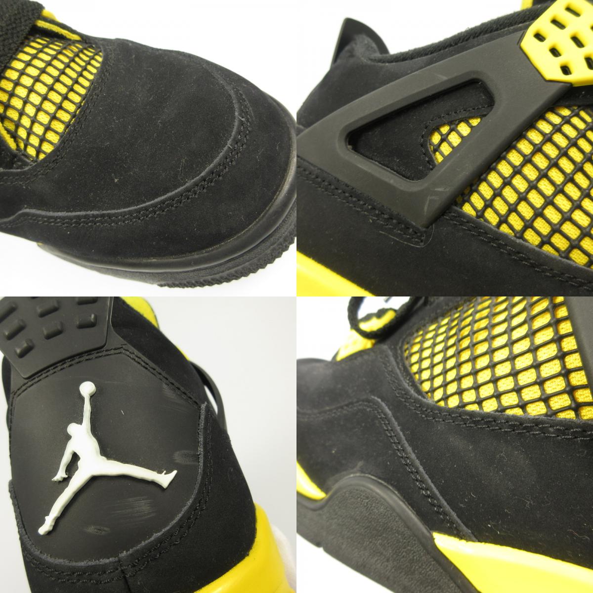 【中古】NIKE | ナイキ AIR JORDAN 4 RETRO THUNDER スニーカー DH6927-017 年式:2023S/S ブラック 30cm