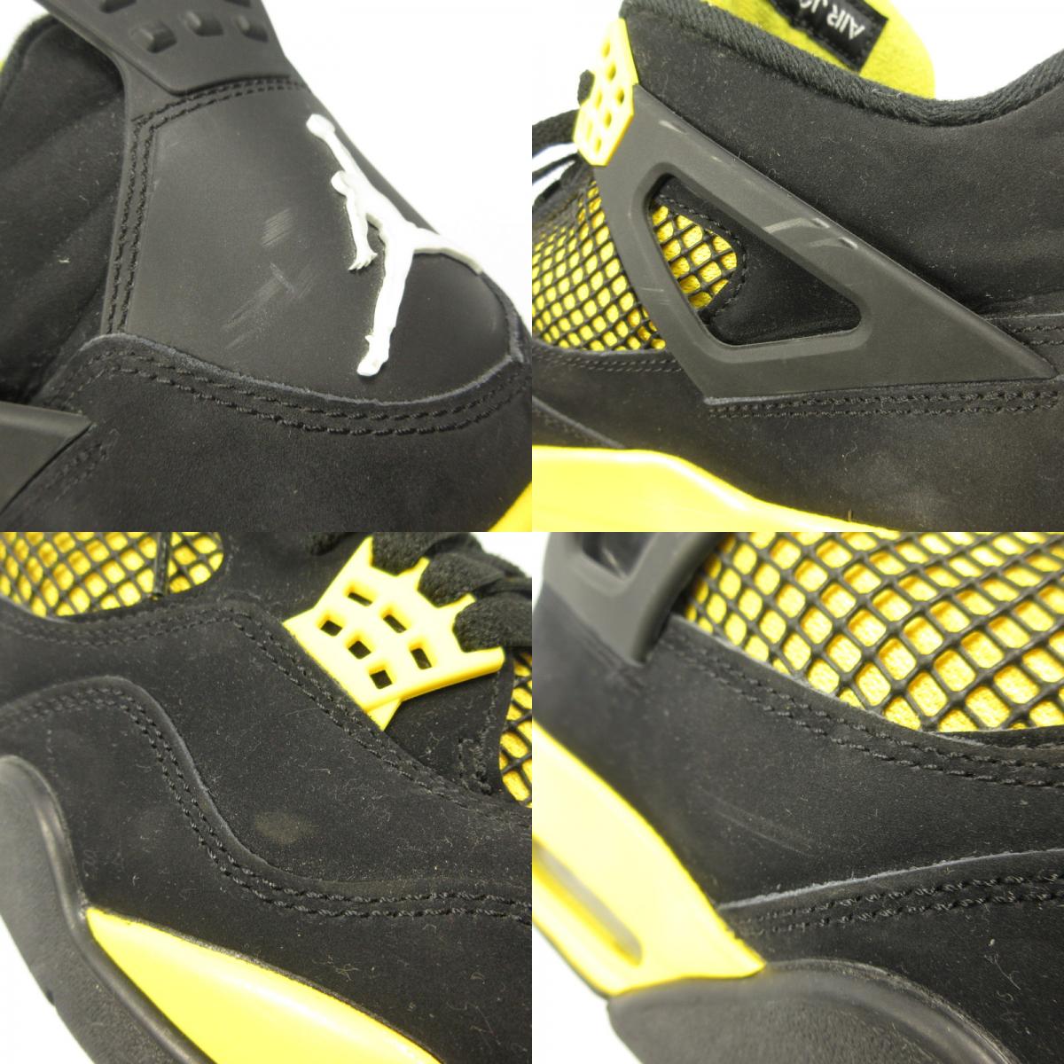 【中古】NIKE | ナイキ AIR JORDAN 4 RETRO THUNDER スニーカー DH6927-017 年式:2023S/S ブラック 30cm
