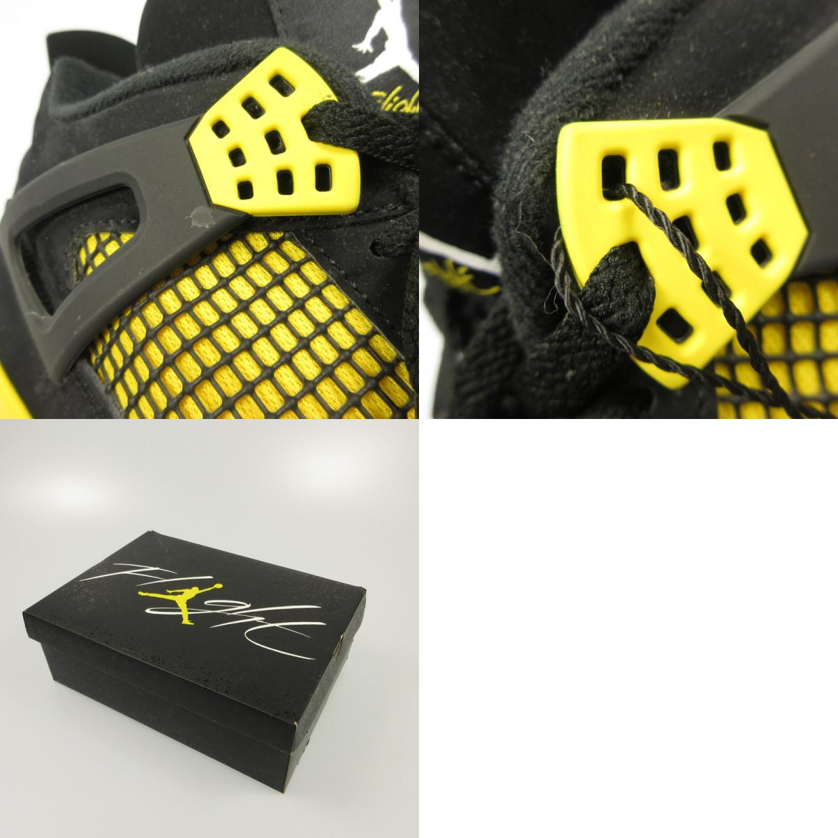 【中古】NIKE | ナイキ AIR JORDAN 4 RETRO THUNDER スニーカー DH6927-017 年式:2023S/S ブラック 30cm