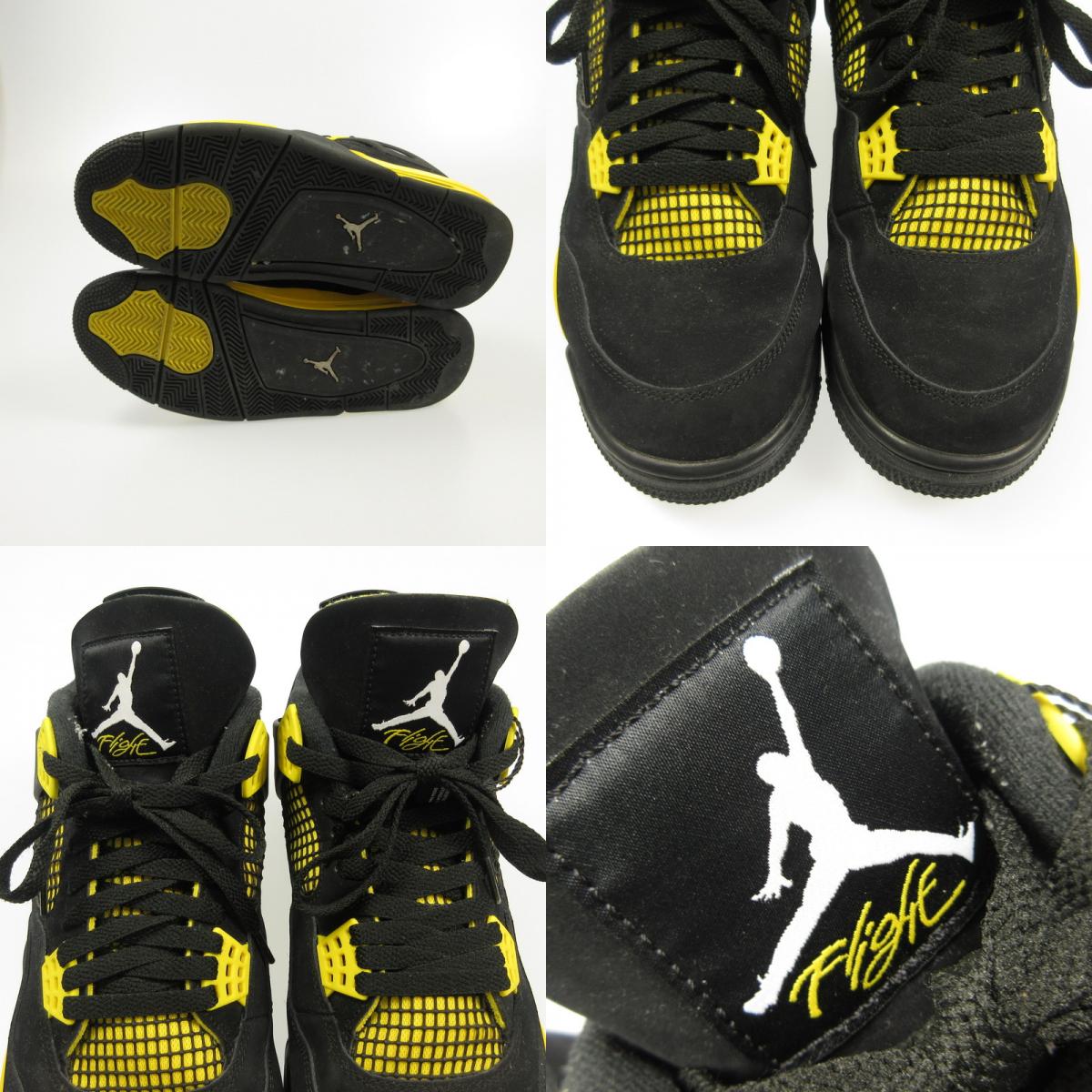 【中古】NIKE | ナイキ AIR JORDAN 4 RETRO THUNDER スニーカー DH6927-017 年式:2023S/S ブラック 30cm