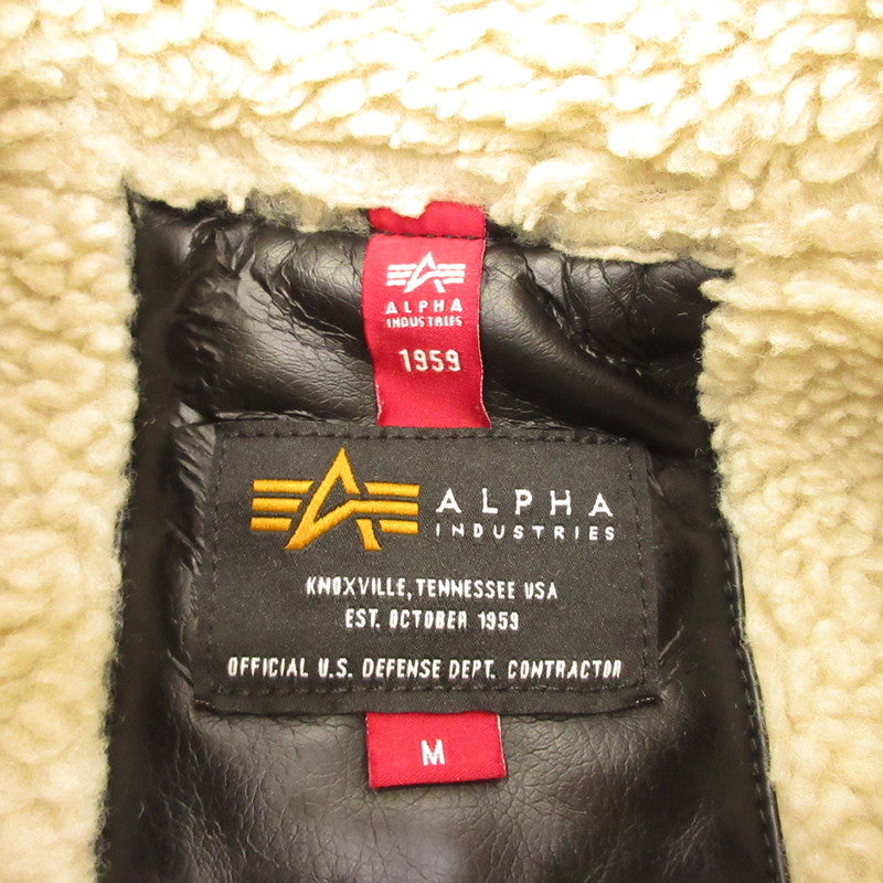 【中古】ALPHA | アルファ B-3 ミリタリーコート TA1469-075 ブラック サイズ:M
