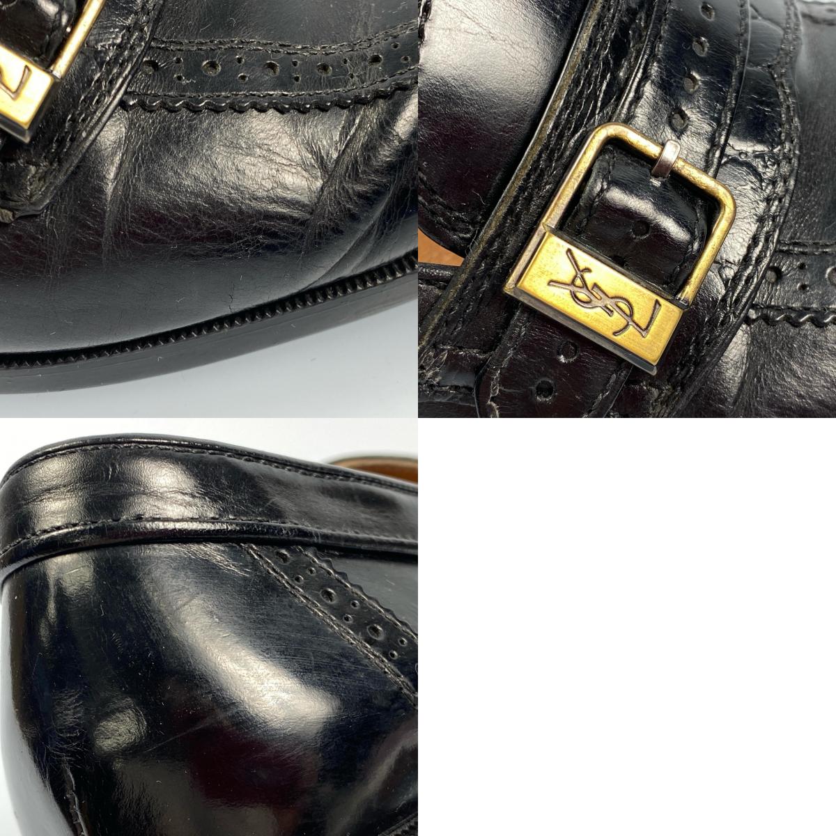 【中古】YVES SAINT LAURENT | イヴ・サンローラン ローファー 24.5cm ブラック 24.5cm