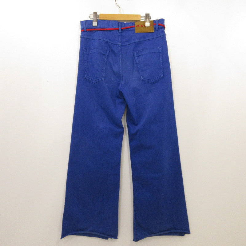 【中古】MARNI | マルニ GARMENT DYED FLOCK DENIM パンツ PUJU0019A0 国内正規品 2023S/S ブルー サイズ:30