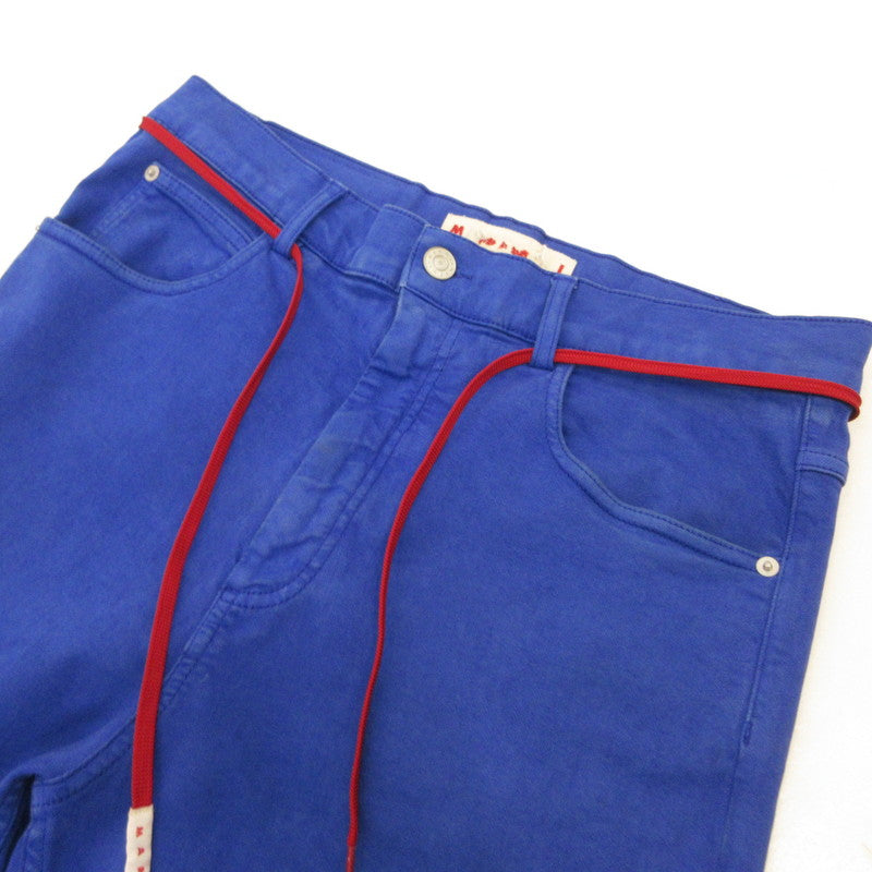 【中古】MARNI | マルニ GARMENT DYED FLOCK DENIM パンツ PUJU0019A0 国内正規品 2023S/S ブルー サイズ:30