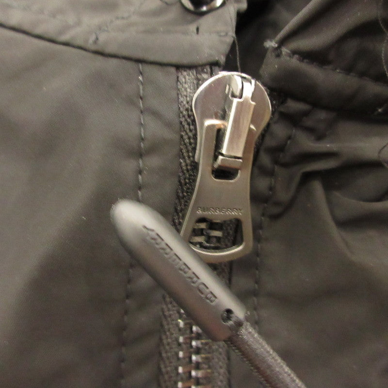 【中古】BURBERRY London England | バーバリーロンドンイングランド タフタフーデッドジップアップジャケット ナイロンジャケット 8024031 2020S/S ブラック サイズ:XL
