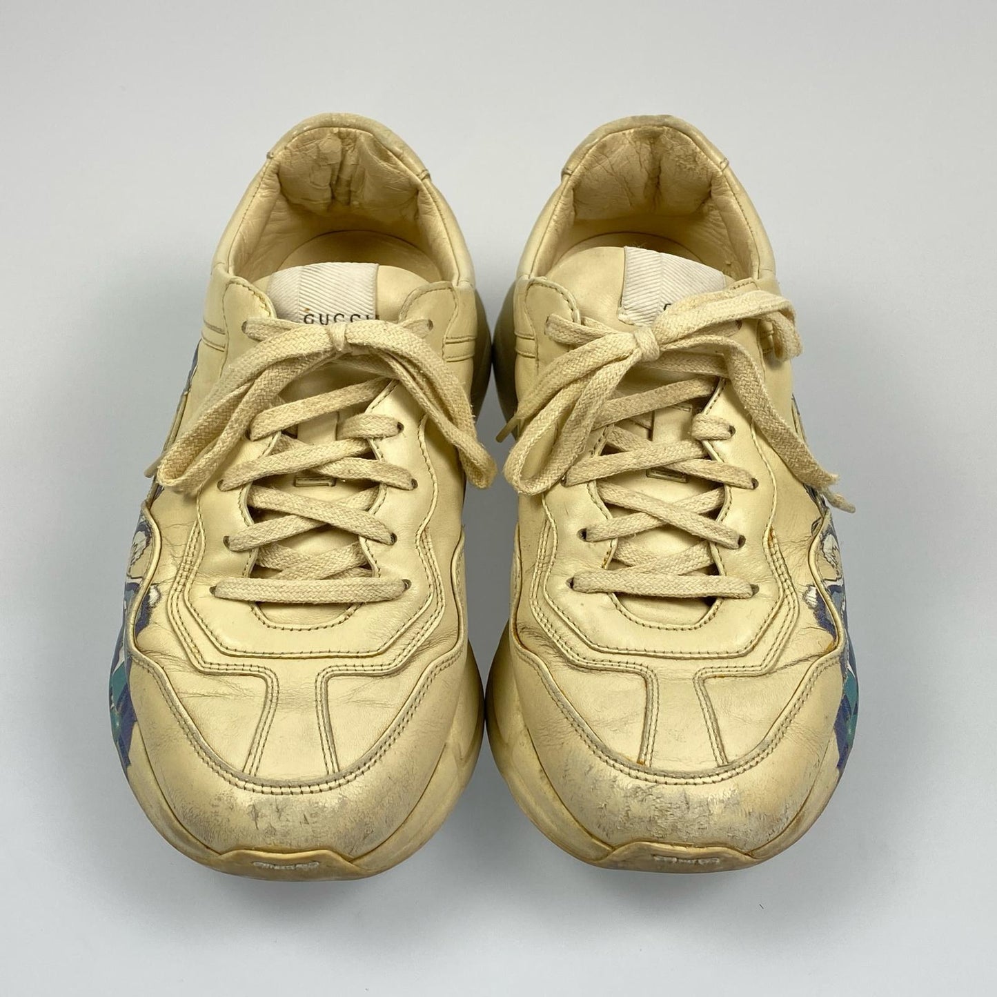 【中古】GUCCI | グッチ Rhyton Wave スニーカー 576052 サイズ:UK6 1/2 ベージュ
