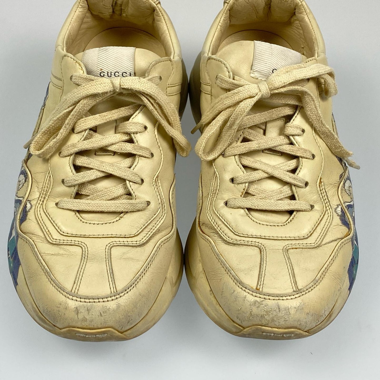 【中古】GUCCI | グッチ Rhyton Wave スニーカー 576052 サイズ:UK6 1/2 ベージュ