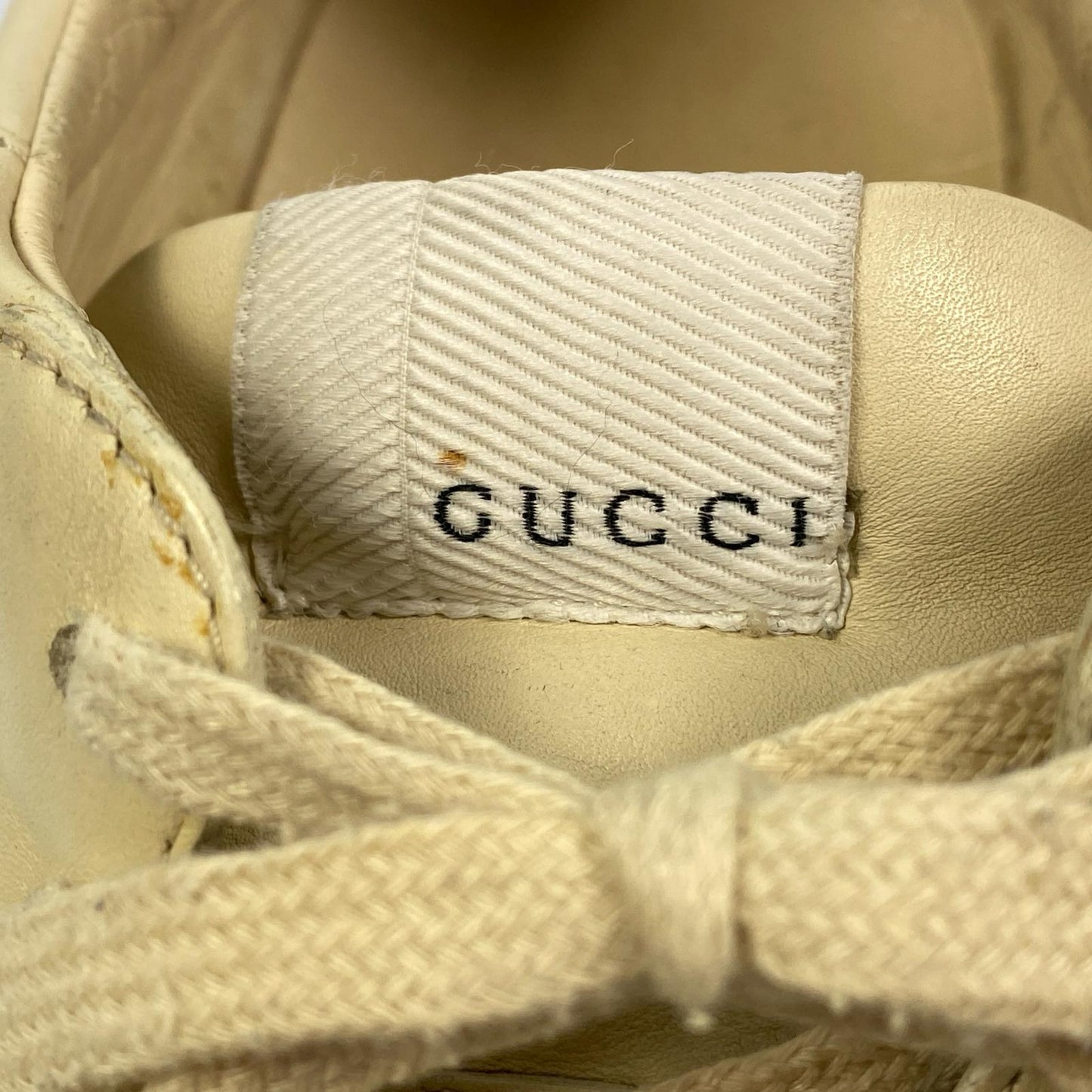 【中古】GUCCI | グッチ Rhyton Wave スニーカー 576052 サイズ:UK6 1/2 ベージュ