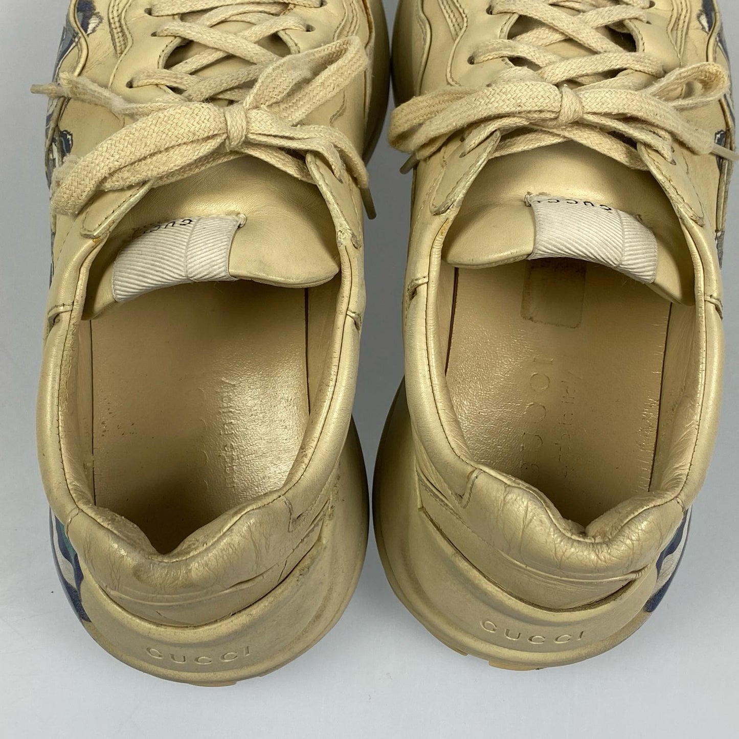 【中古】GUCCI | グッチ Rhyton Wave スニーカー 576052 サイズ:UK6 1/2 ベージュ
