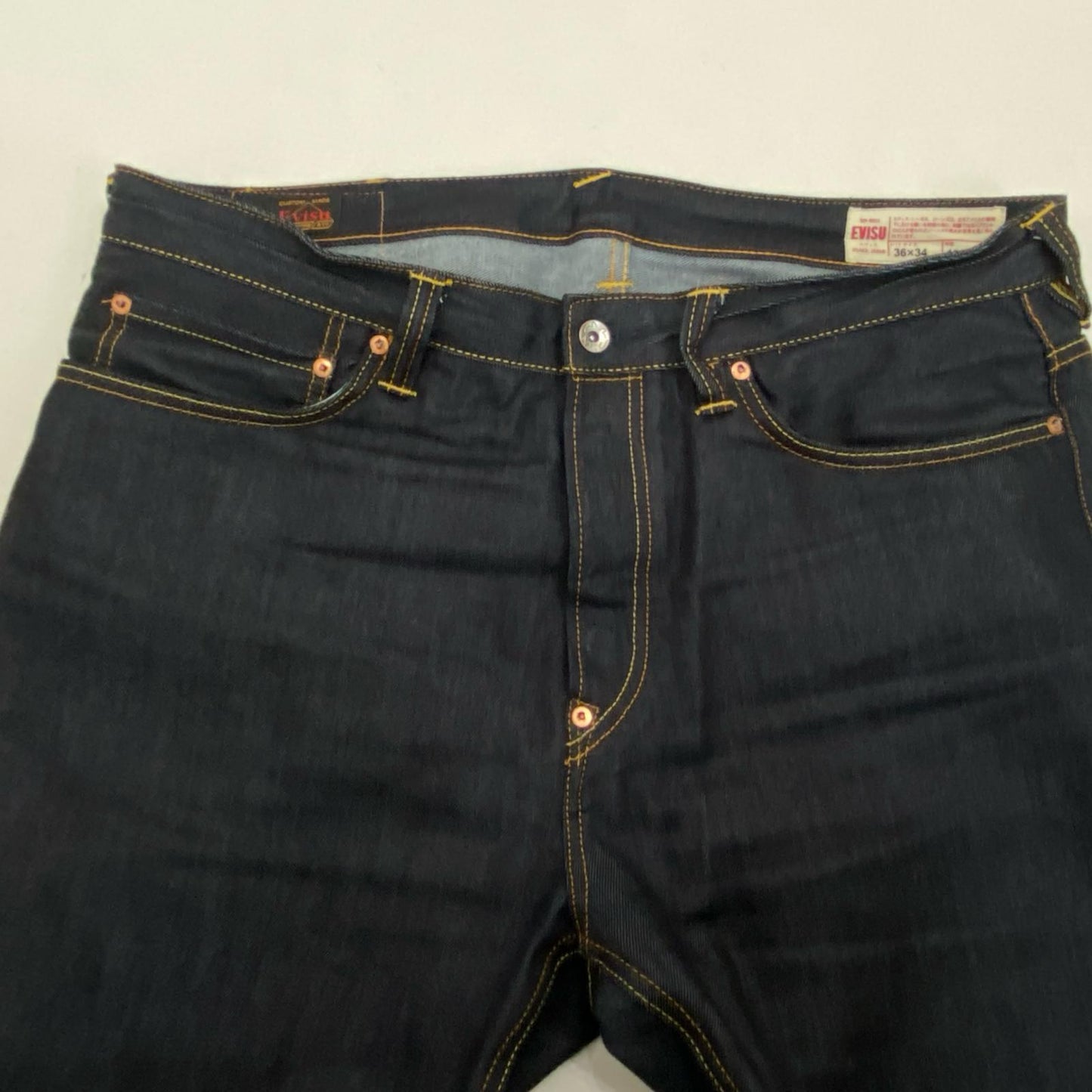【中古】EVISU | エヴィス Seagull Print Pockets Regular Fit Jeans #2020 デニムパンツ 2EAHTM5JE123320DN W:36 ネイビー