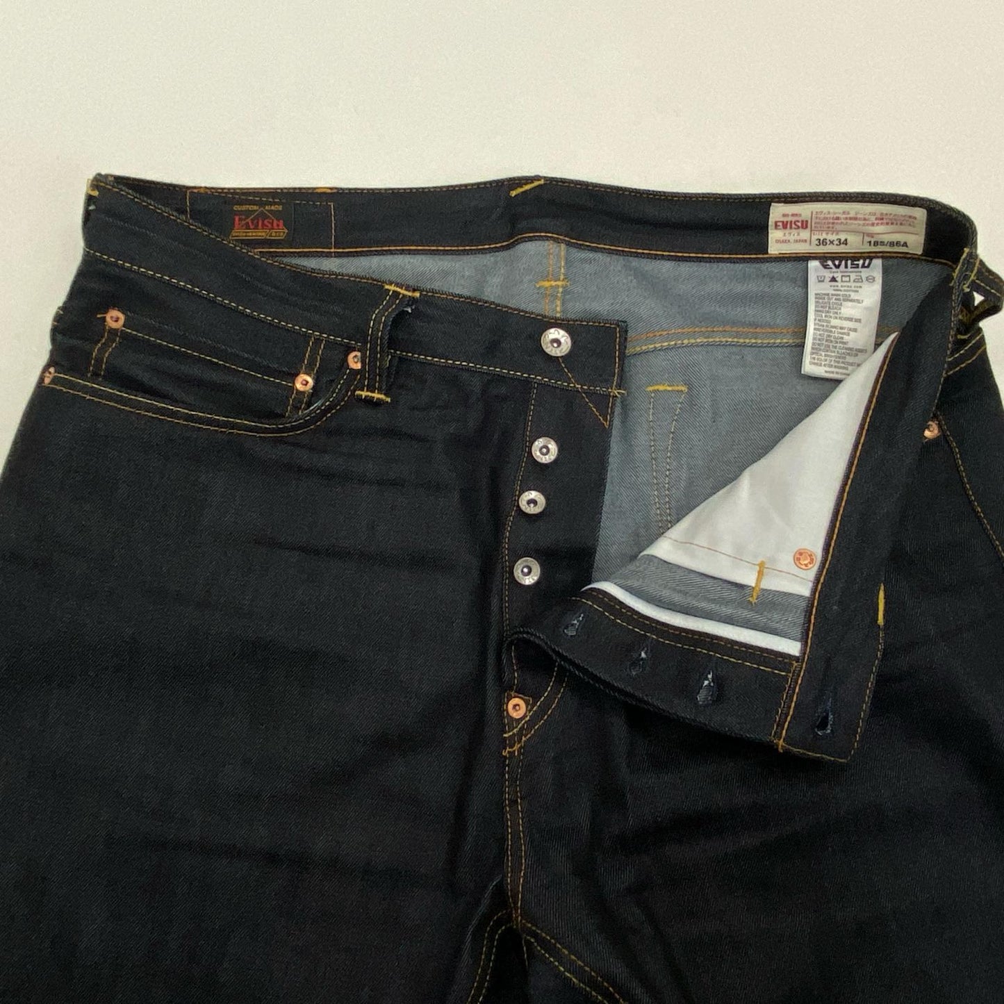 【中古】EVISU | エヴィス Seagull Print Pockets Regular Fit Jeans #2020 デニムパンツ 2EAHTM5JE123320DN W:36 ネイビー