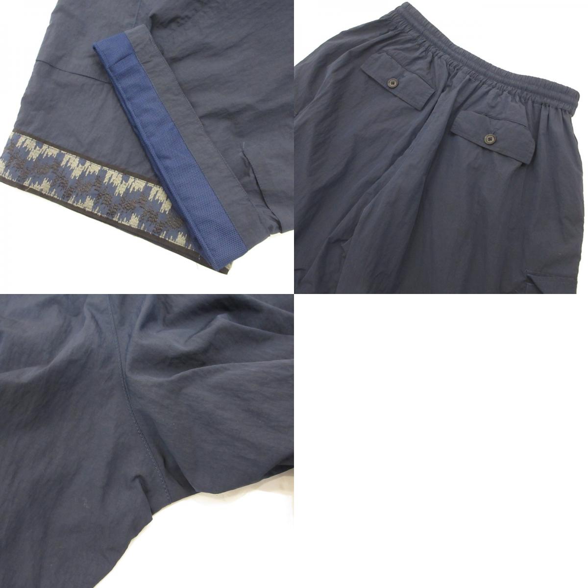 CHAMBRAY NYLON LIGHTNING CARGO パンツ T25SS-PT05 ネイビー サイズ:2【姫路東店】
