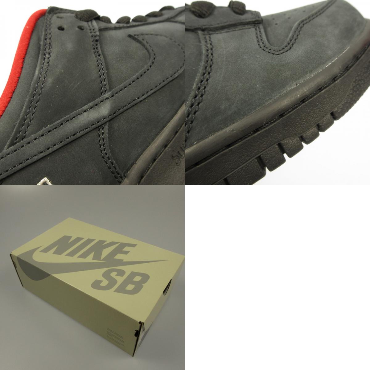 【中古】Supreme | シュプリーム×NIKE SB DUNK LOW PRO OG QS スニーカー HQ8487-001 ブラック 27cm