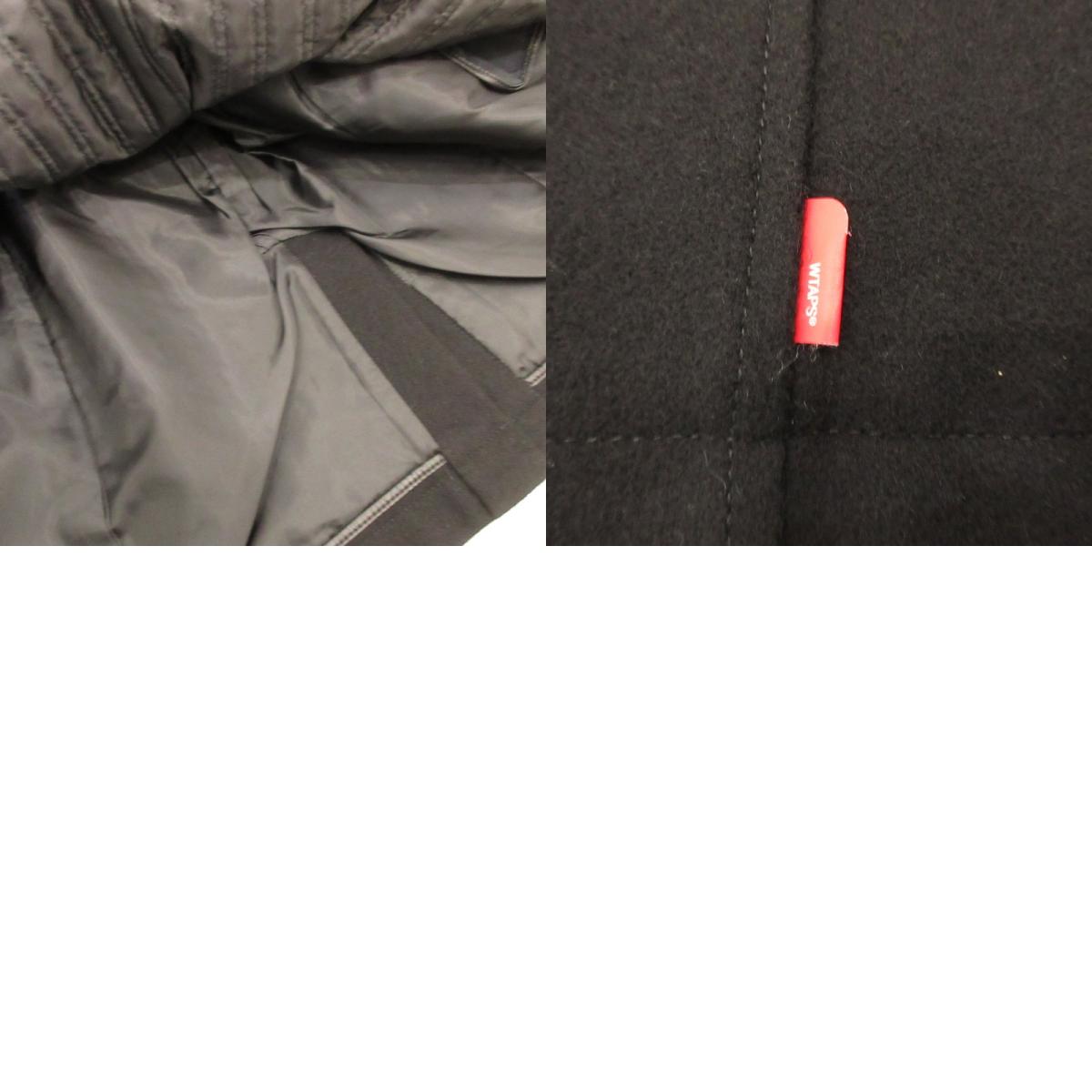 【中古】W)TAPS | ダブルタップス BLACK WATCH ピーコート 2008/2ND SPDT-JK-M02 ブラック