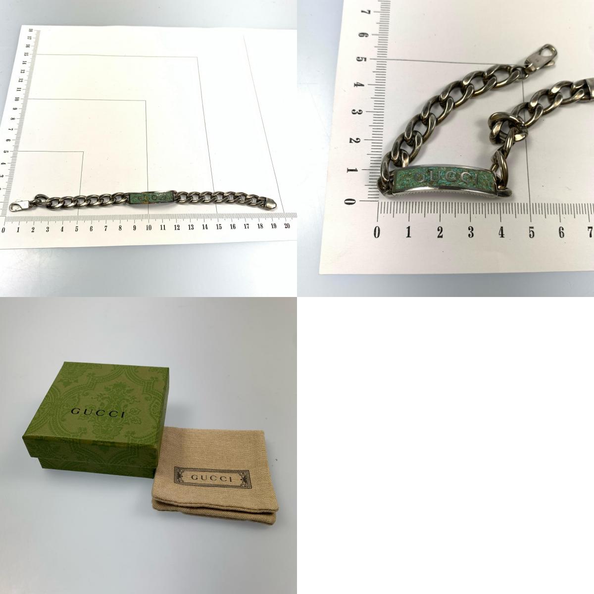 【Used】GUCCI | Gucci Enamel Logo Plate Bracelet 678712 Size: 19CM