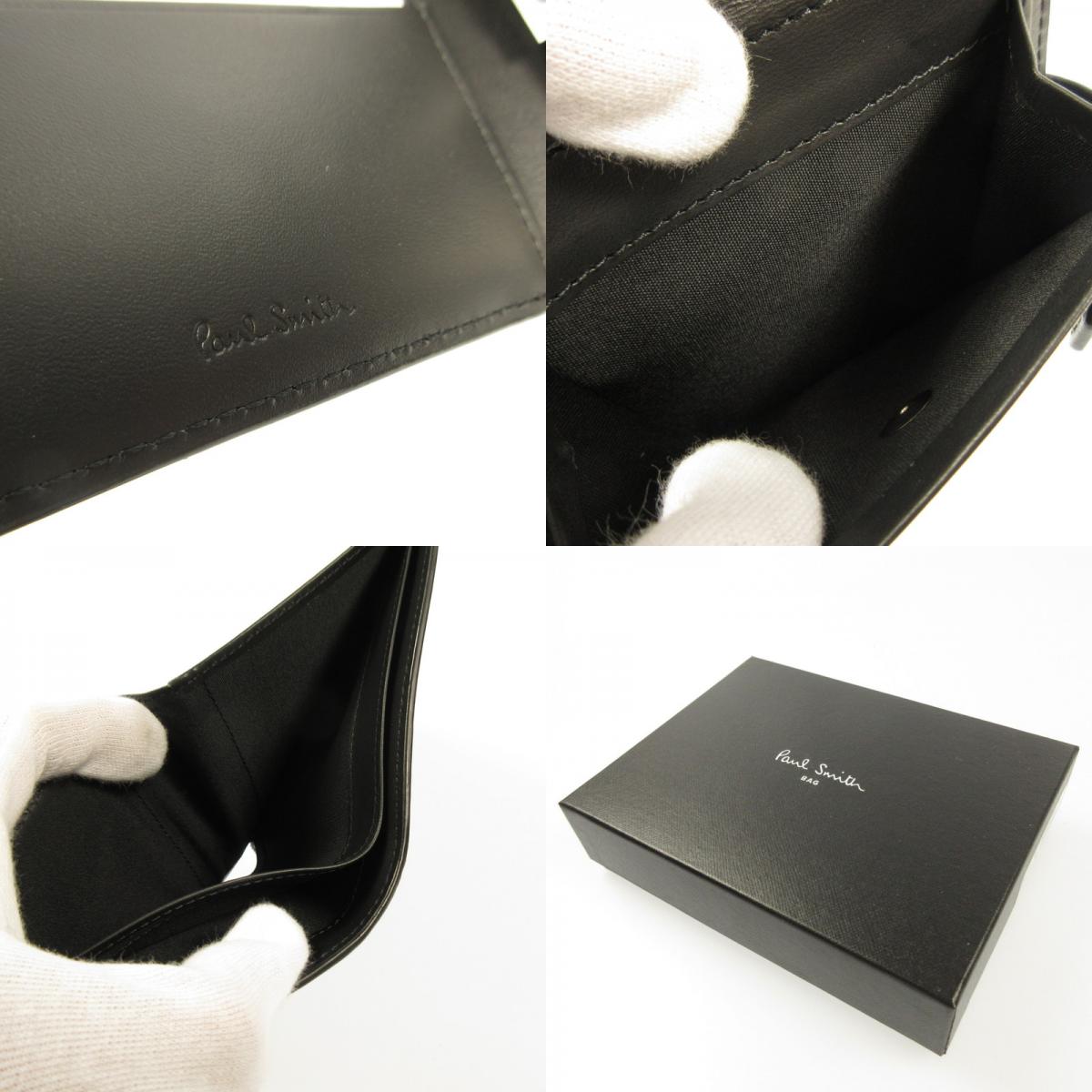 Paul Smith | Paul Smith Signature Stripe Tab Bi-Fold Wallet 553409 P060 Black