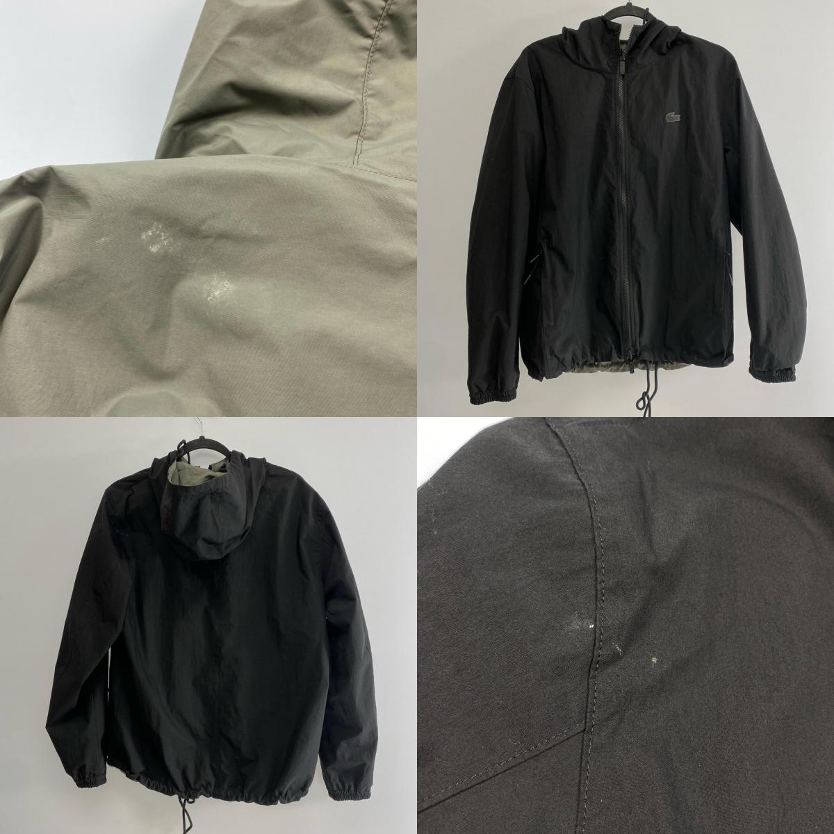 【中古】LACOSTE | ラコステ リバーシブルフードジャケット ナイロンジャケット BH068LJ リバーシブル サイズ:M