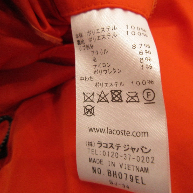 【中古】LACOSTE | ラコステ CLOMAX中綿ベスト 中綿ベスト BH079EL オレンジ サイズ:M
