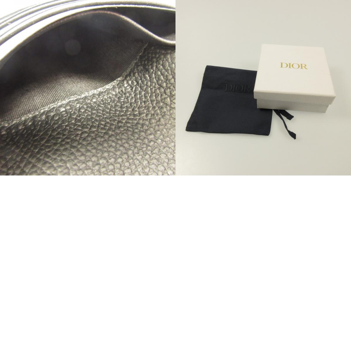 【中古】Dior | ディオール 2つ折りウォレット グラビティ レザー 二つ折り財布 2ESBC339FLG_H00N