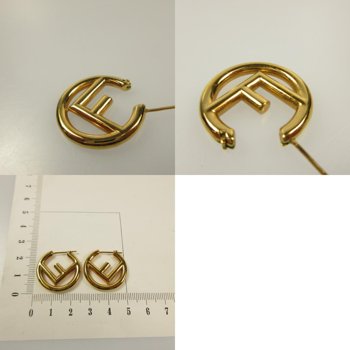 【中古】FENDI | フェンディ エフイズフェンディ ピアス ゴールド