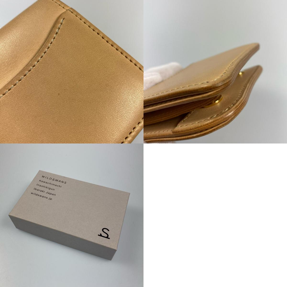 WILDSWANS | ワイルドスワンズ SADDLE PULL UP 二つ折り財布 PALM V2/SD/NT ベージュ【姫路東店】
