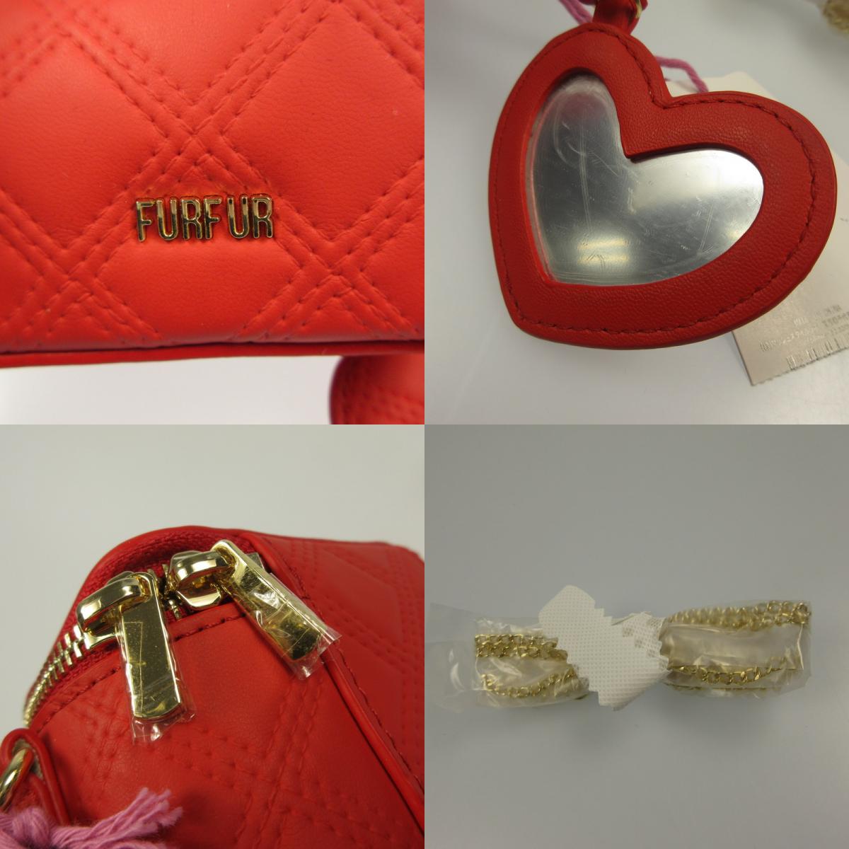 furfur | ファーファー マイクロキルティングバニティバッグ ショルダーバッグ RWGB252503 レッド【姫路東店】