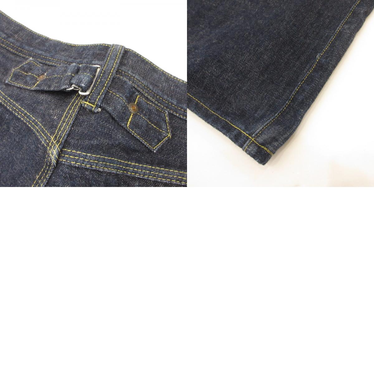 TROPHY CLOTHING | Trophy Clothing Waist Overalls Dirt Denim Jeans Lot.1604 Navy Size: 36