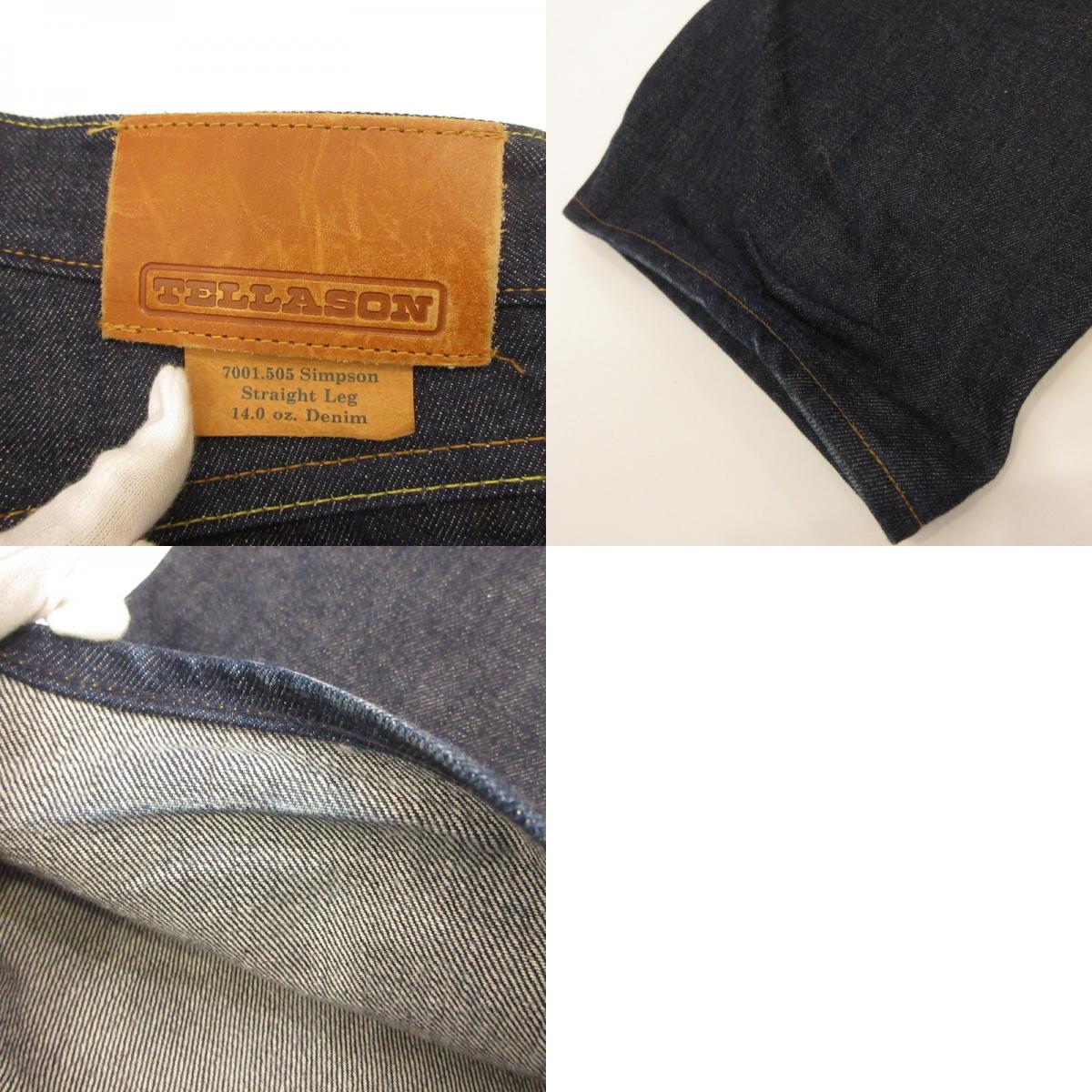 TELLASON | TELLASON SIMPSON Denim Pants TL-7001-47-6S Navy Size: 32