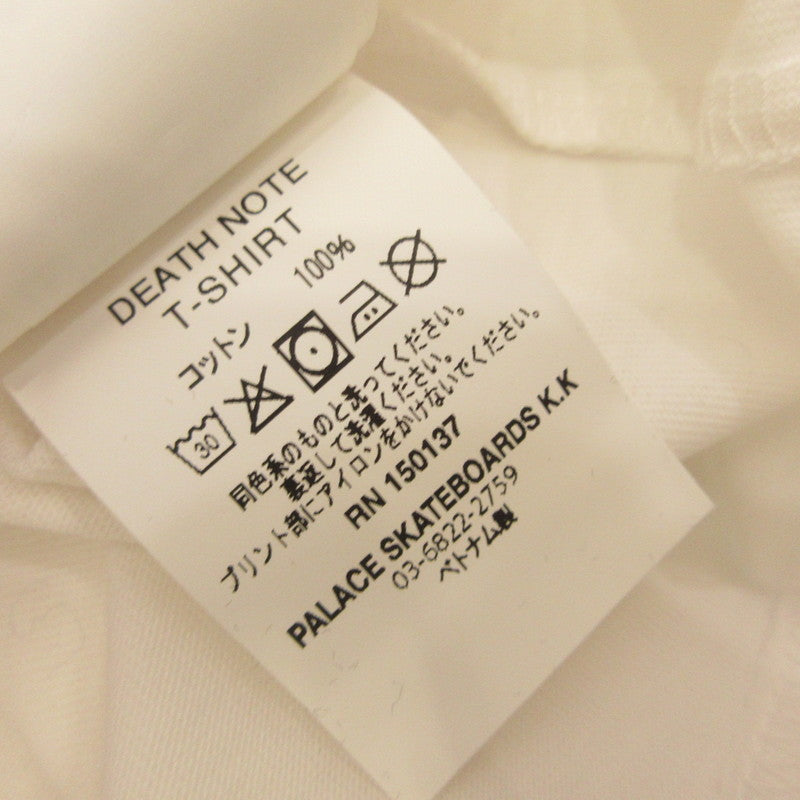 PALACE SKATEBOARDS | パレススケートボード DEATH NOTE T-SHIRT 半袖Tシャツ P28TS129 ×DEATH NOTE ホワイト サイズ:L