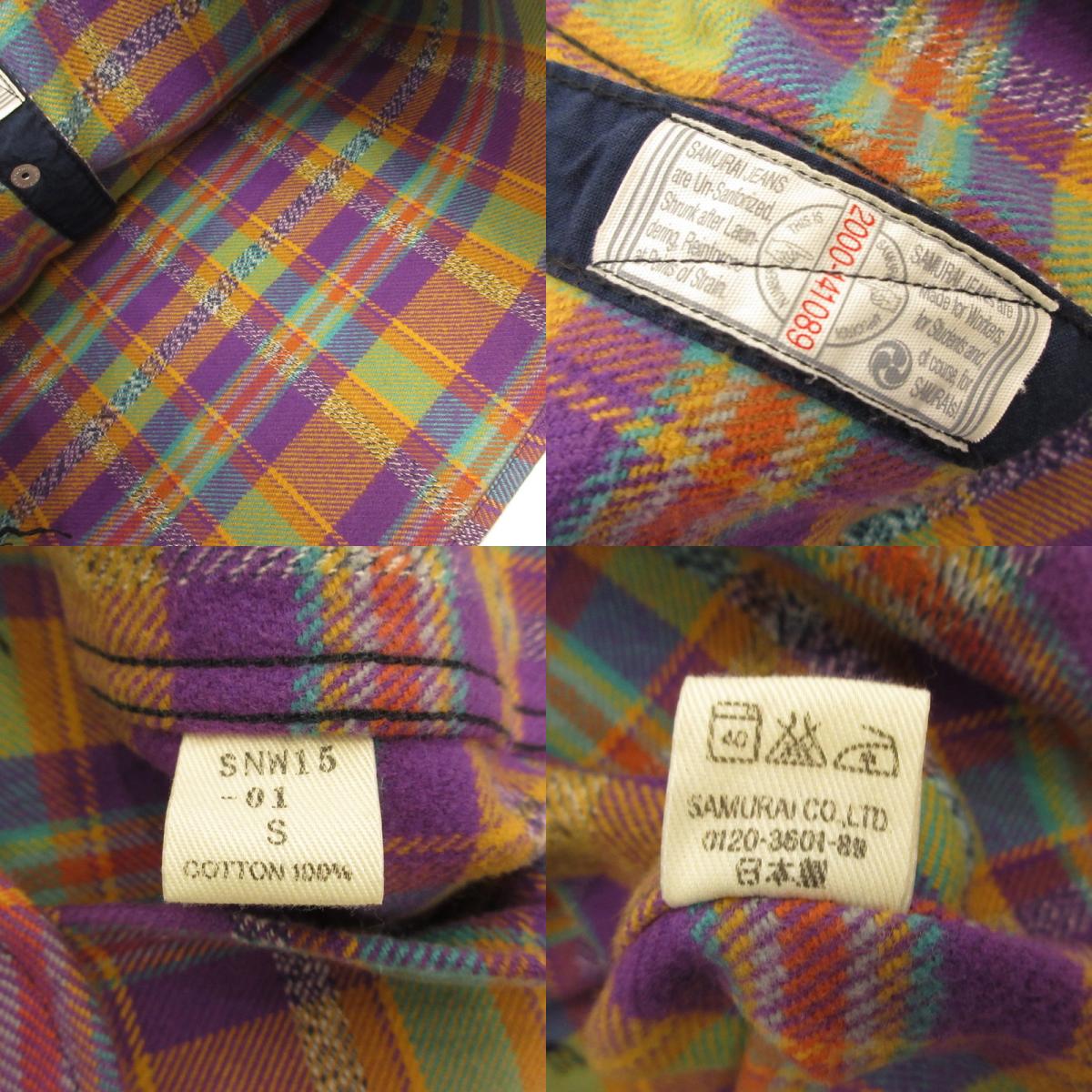 SAMURAI JEANS | サムライジーンズ 長袖シャツ SNW15-01 サイズ:S