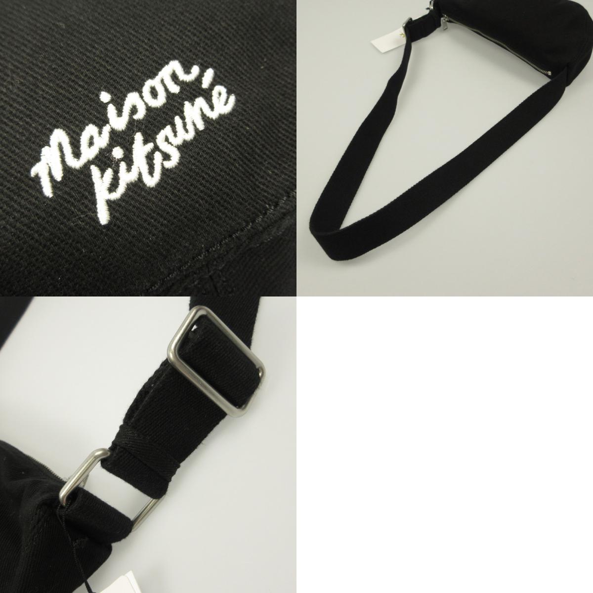MAISON KITSUNE | メゾンキツネ DOUBLE FOX HEAD FADED BUMBAG ショルダーバッグ OM511CFWW0096 ブラック