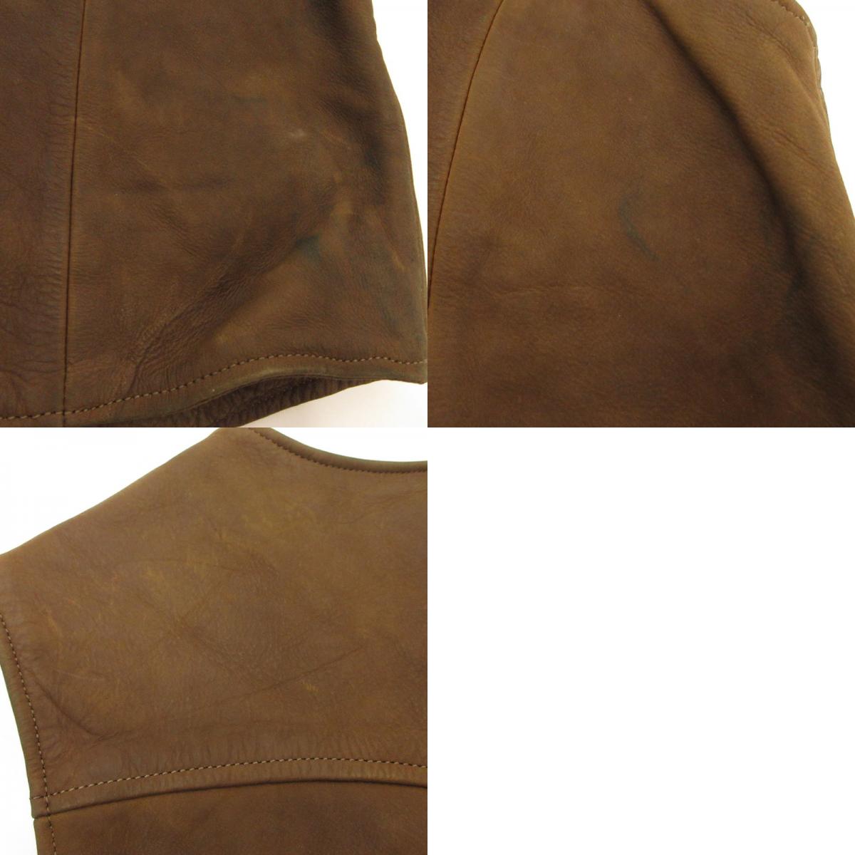 カウボーイベスト ベスト ブラウン サイズ:46