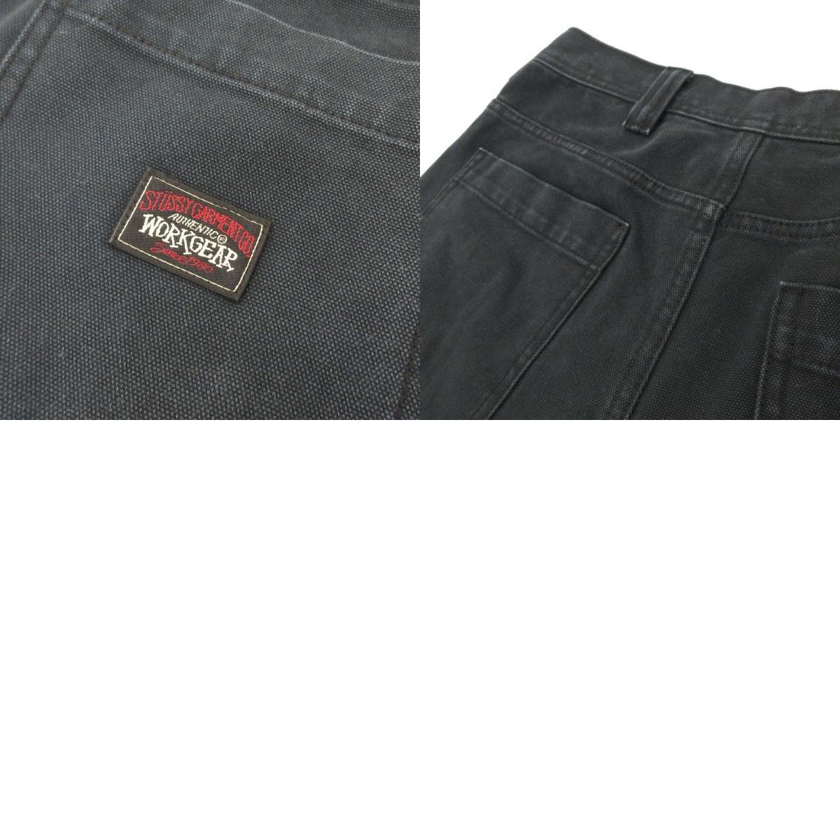 STUSSY | ステューシー WASHED CANVAS WORK SHORT ショートパンツ 112327 ブラック サイズ:28