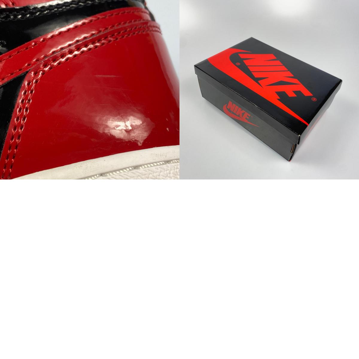 NIKE | ナイキ AIR JORDAN 1 RETRO HIGH OG BRED PATENT スニーカー 555088-063 2022S/S 27.0cm レッド 27cm【姫路東店】