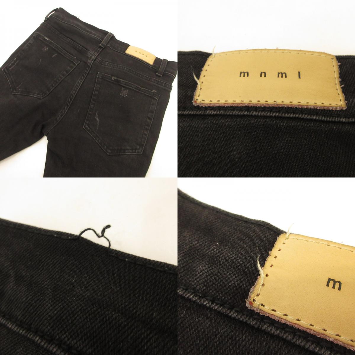 【中古】mnml | ミニマル X165 PAISLEY STRETCH DENIM デニムパンツ ブラック【姫路東店】