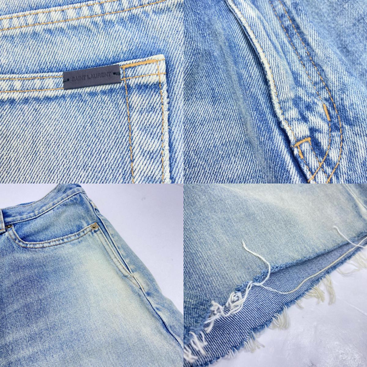 SAINT LAURENT | サンローラン ショートパンツ 643542 国内正規品 ブルー サイズ:30【姫路東店】