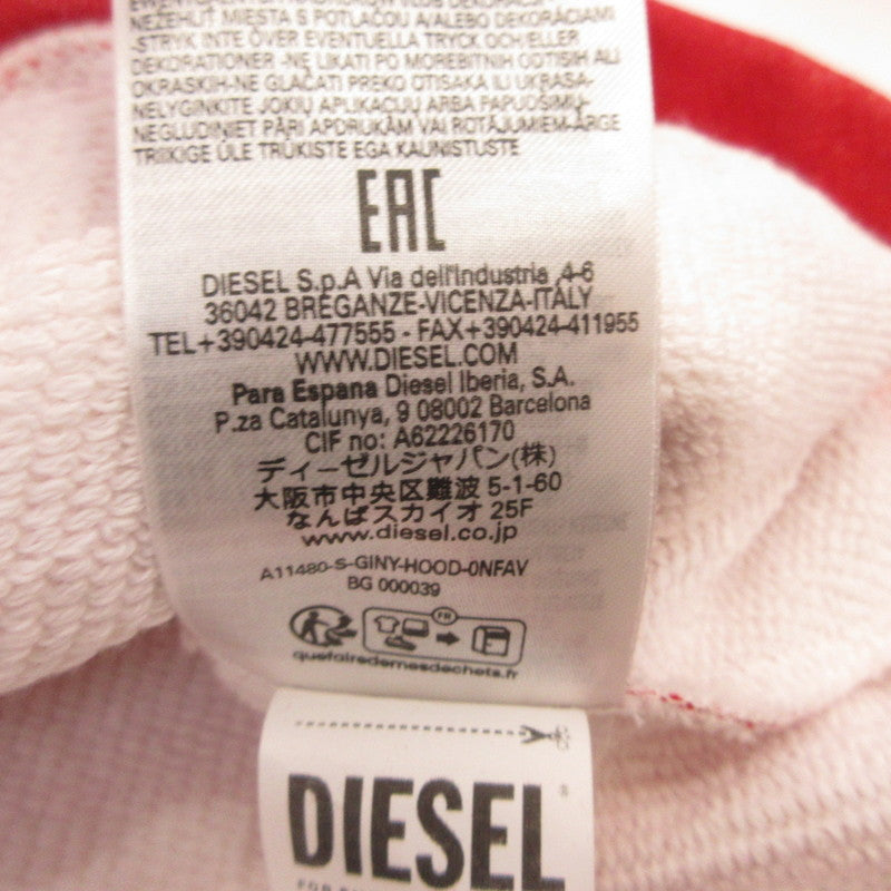 DIESEL | ディーゼル S-GINY-HOOD パーカー A114800NFAV レッド サイズ:XL【姫路東店】