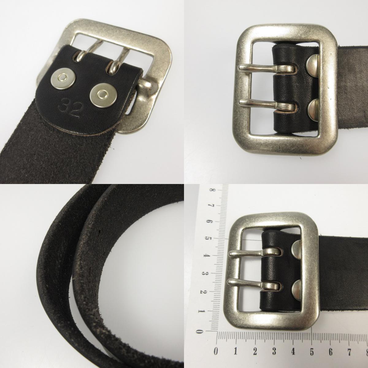 CUSHMAN | クッシュマン ダブルピンレザーベルト ベルト ブラック サイズ:32【姫路東店】