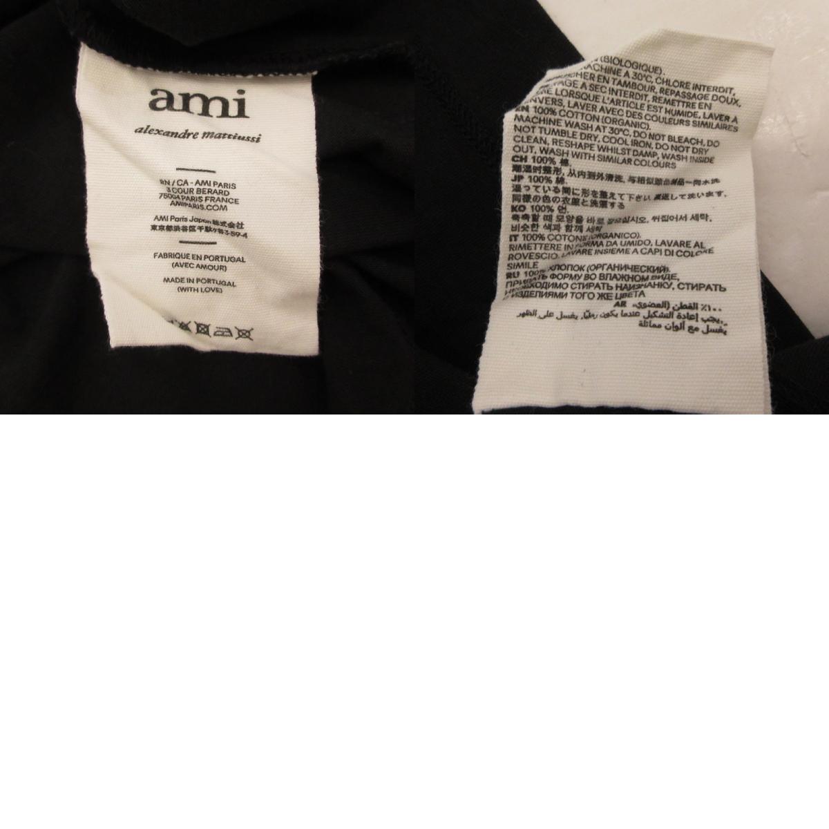 AMI | アミ AMI De Coeur 半袖Tシャツ BFFJ109.723 ブラック サイズ:L【姫路東店】