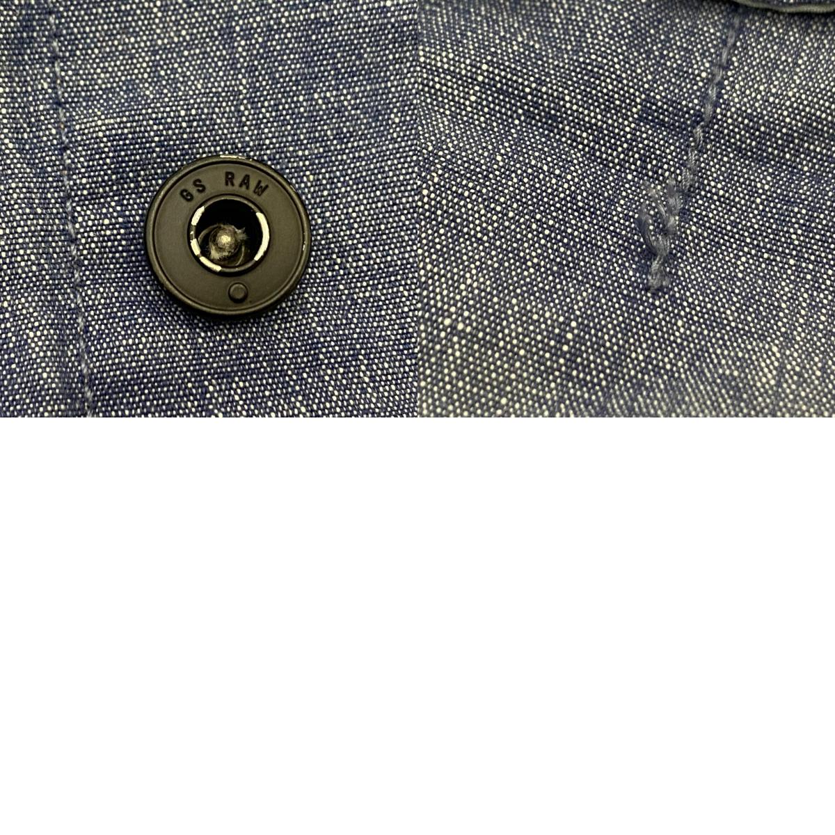 G-STAR | ジースター E Mysterious Overshirt 長袖シャツ D21146 ブルー サイズ:L【姫路東店】