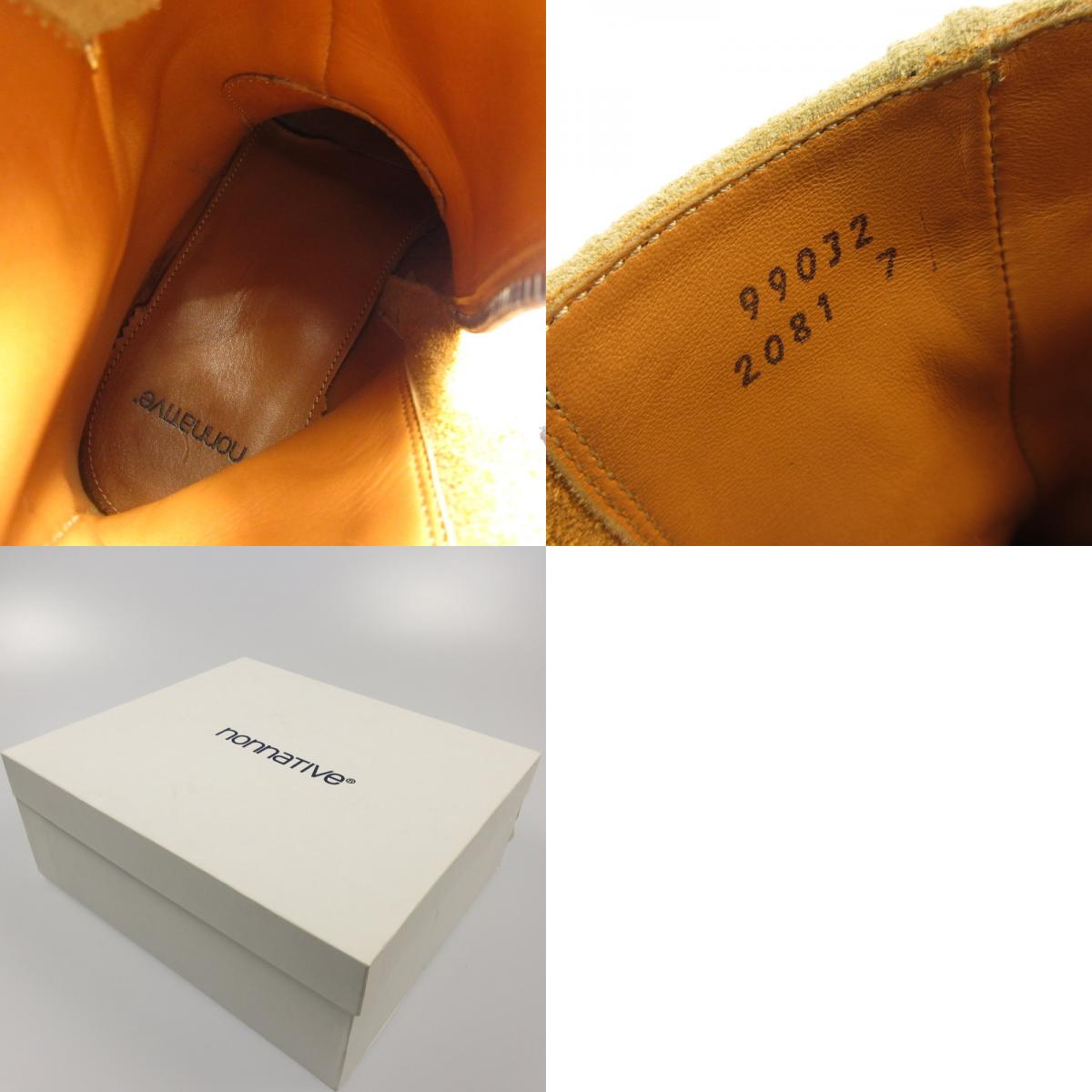 nonnative | ノンネイティブ BIKER ZIP UP BOOTS COW LEATHER ブーツ NN-F4605 サイズ:UK7 ベージュ【姫路東店】