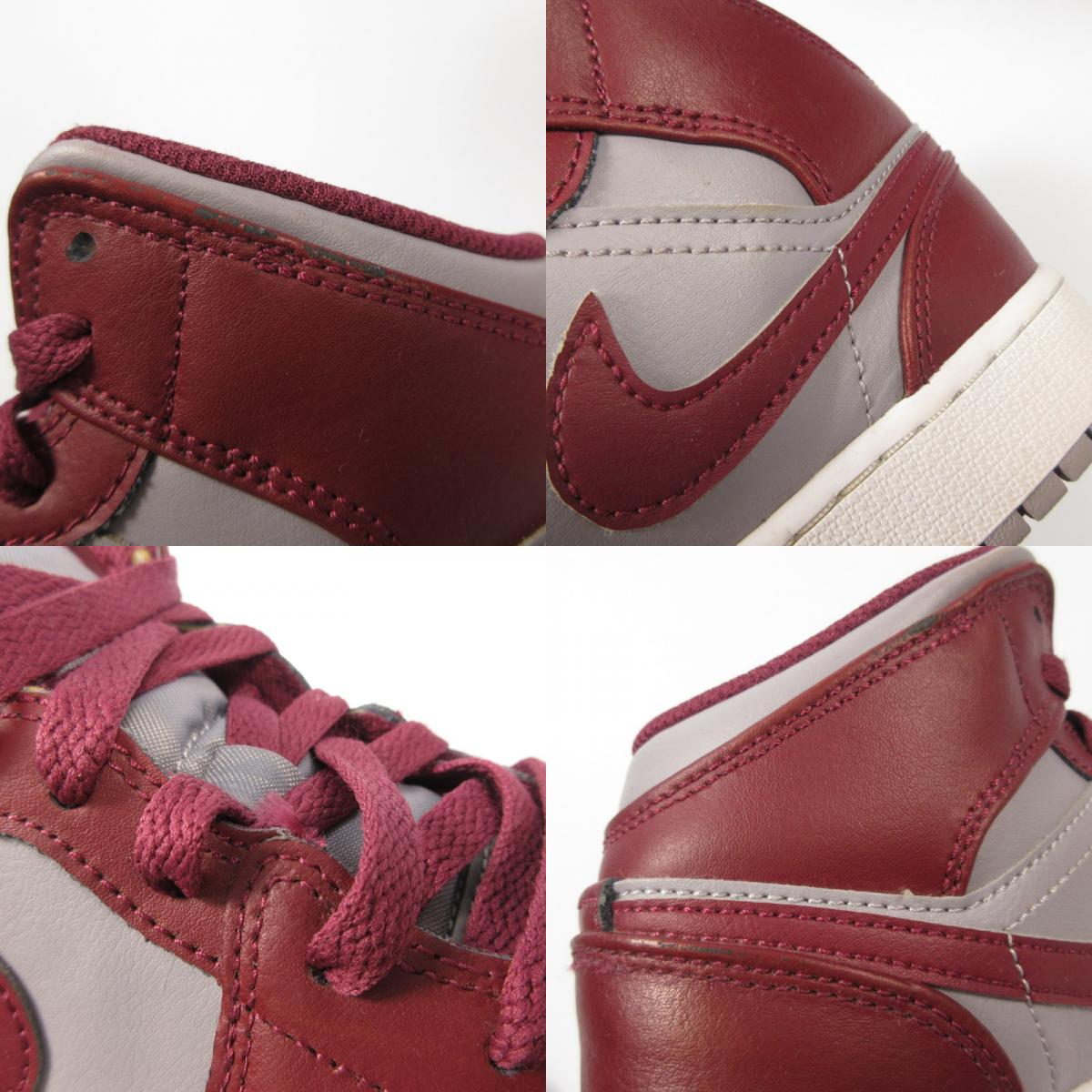 NIKE | ナイキ AIR JORDAN 1 MID GS スニーカー DQ8423-615 ボルドー/バーガンディー 23cm【姫路東店】