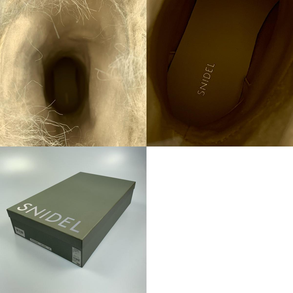 snidel | スナイデル レースアップファーブーツ ブーツ SWGS254685 専 ベージュ サイズ:M【姫路東店】