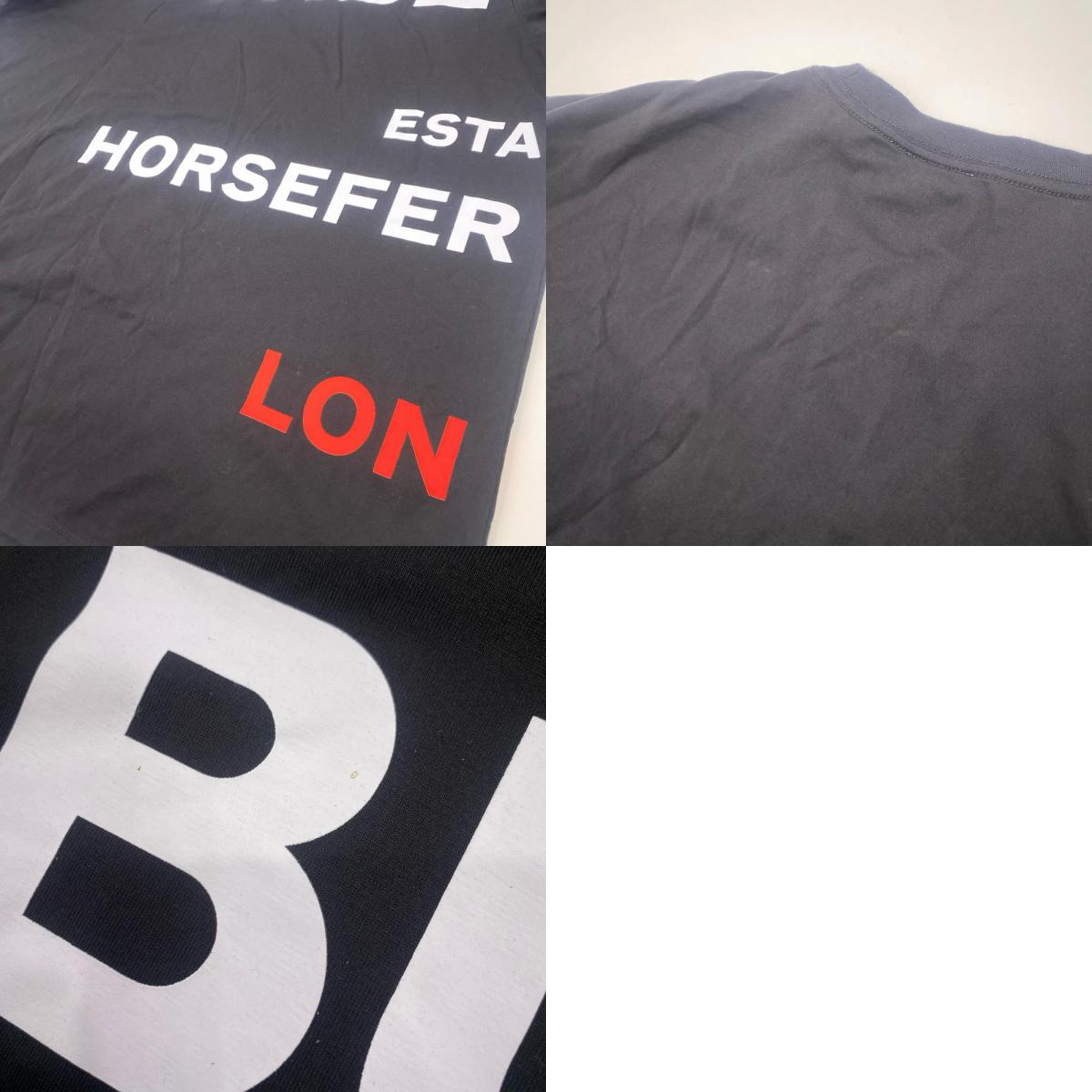 BURBERRY London England | バーバリーロンドンイングランド ホースフェリーTシャツ 半袖Tシャツ 8084331 国内正規品 ブラック サイズ:XL【姫路東店】