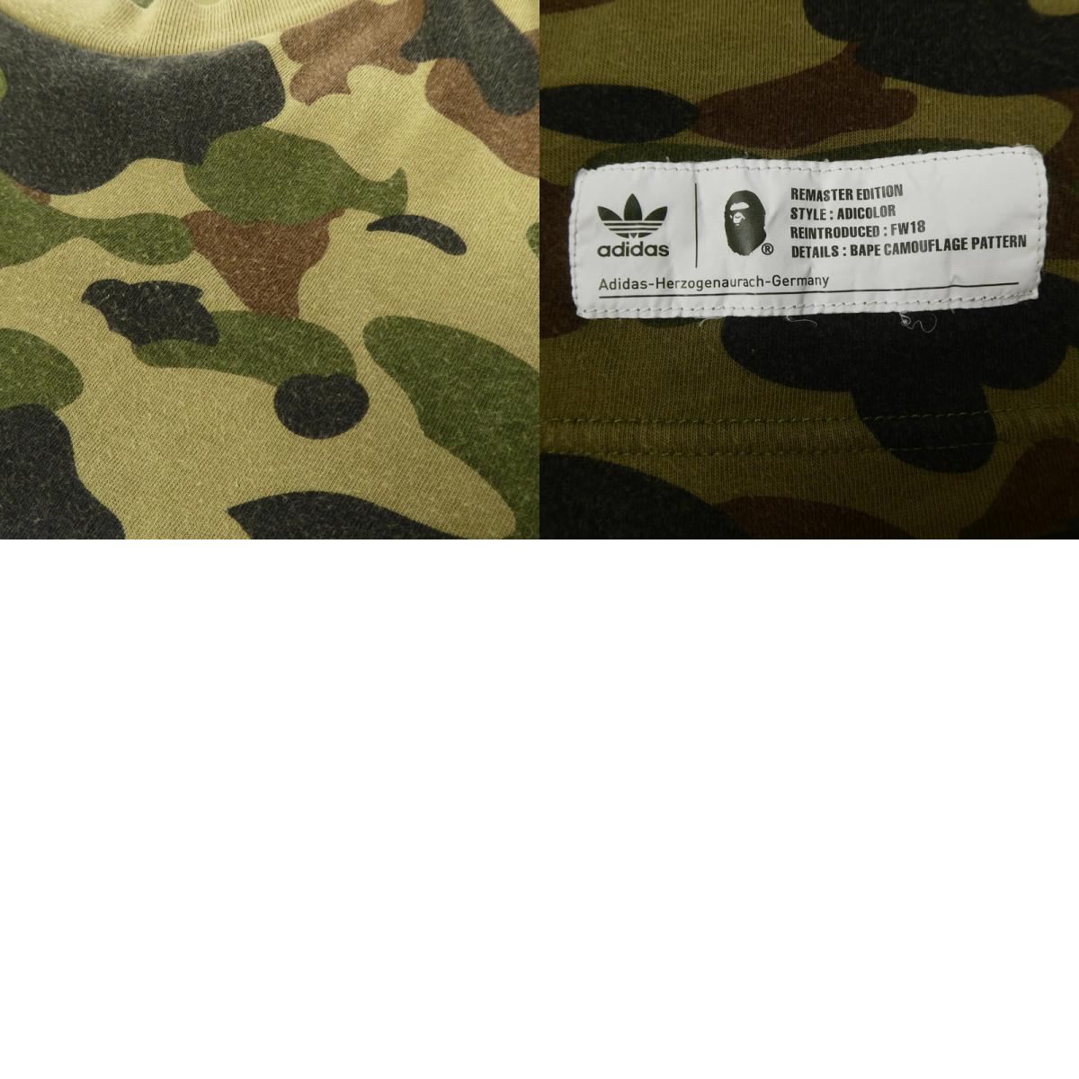 A BATHING APE | アベイシングエイプ 半袖Tシャツ DP0191 ×adidas カモ サイズ:S【姫路東店】