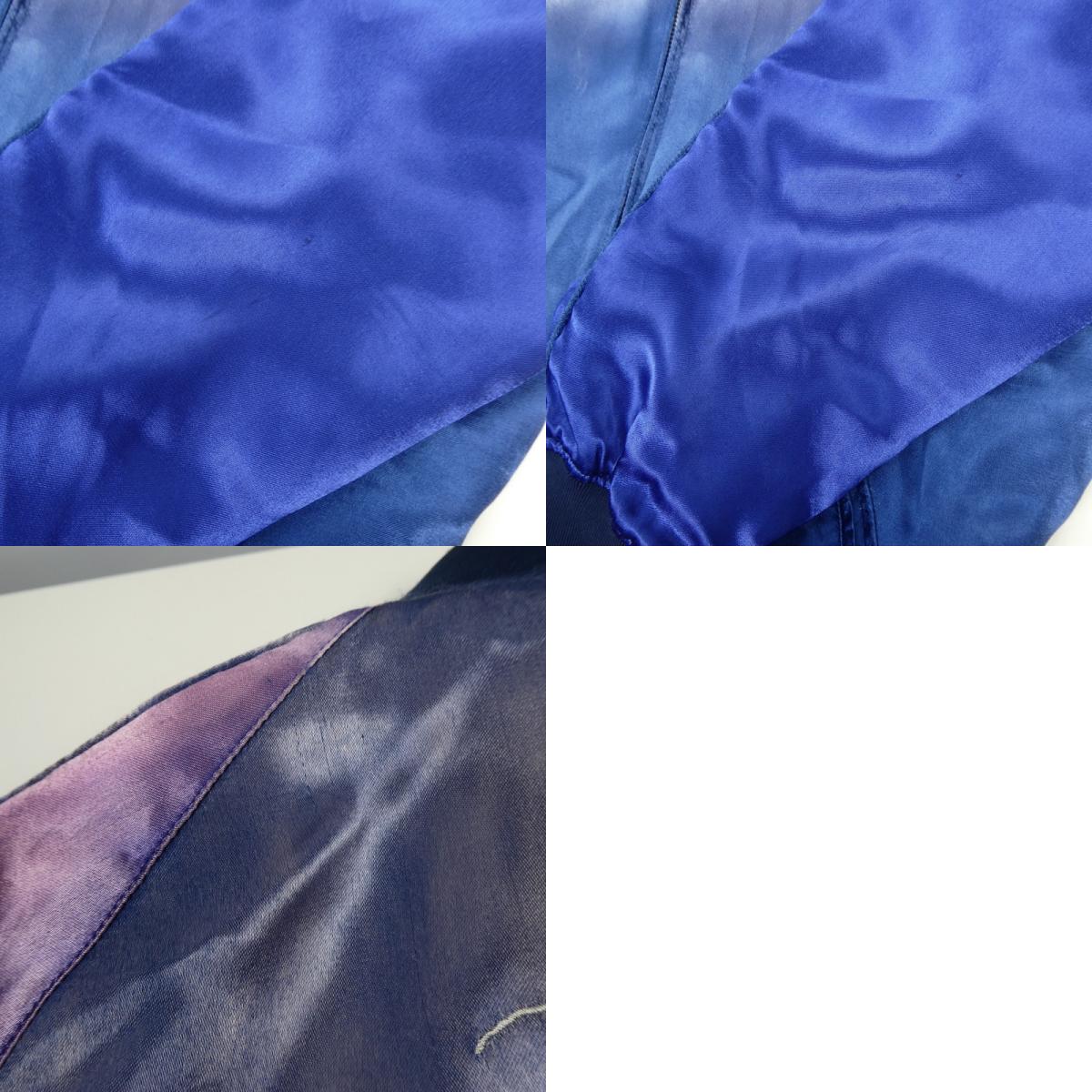 ALPHA | アルファ EXCLUSIVE スカジャン スーベニアジャケット 797-5252034 ×FREAK'S STORE.×Tempalay/エイジング加工 ブルー サイズ:XL【姫路東店】