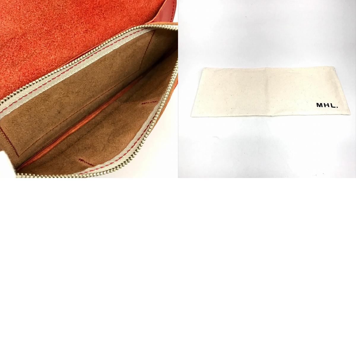 MHL | エムエイチエル レザーウォレット 長財布 レッド【倉吉店】