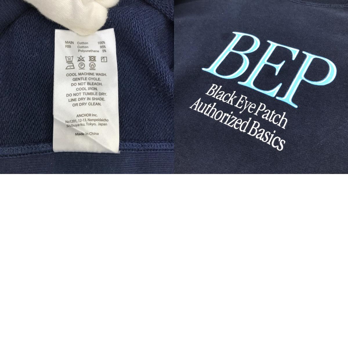 BlackEyePatch | ブラックアイパッチ BEP OS Logo Crew Sweat スウェット ネイビー サイズ:L【倉吉店】